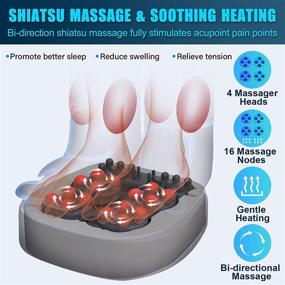 img 1 attached to Comrelax Pro Shiatsu-Foot-Massager: Heat, Air Compression Leg Massager for Circulation Calf, Pain Relief, Muscle Relaxation & More!