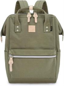 img 4 attached to 🎒 Laptop Backpack 15.6 Inch Large Casual Daypack - Water Resistant Business Travel School Bag with USB Charging Port for Women & Men (1882-ArmyGreen)