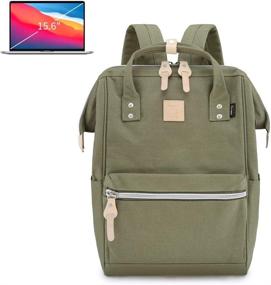 img 3 attached to 🎒 Laptop Backpack 15.6 Inch Large Casual Daypack - Water Resistant Business Travel School Bag with USB Charging Port for Women & Men (1882-ArmyGreen)