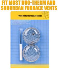 img 1 attached to 🪰 2-Pack SnowyFox Flying Insect Screens - RV Furnace Vent Cover Screens with Stainless Steel Mesh - Keeps Pests Out, Includes Installation Tool