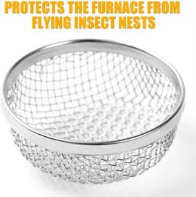 img 2 attached to 🪰 2-Pack SnowyFox Flying Insect Screens - RV Furnace Vent Cover Screens with Stainless Steel Mesh - Keeps Pests Out, Includes Installation Tool