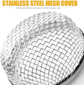 img 3 attached to 🪰 2-Pack SnowyFox Flying Insect Screens - RV Furnace Vent Cover Screens with Stainless Steel Mesh - Keeps Pests Out, Includes Installation Tool