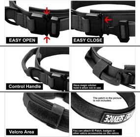 img 2 attached to 🐕 BMusdog Tactical Dog Collar: Adjustable, Sturdy Metal Buckle Handle, 1.8 inch Wide Army Grade Nylon Military Collars for Medium-Large XL Dogs