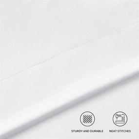 img 1 attached to 🛏️ Comaza Pillowcases Standard Size Set of 2 - White Microfiber Pillow Case Covers | Fade & Wrinkle Resistant, Extra Soft & Envelope Closure | 20x26 Inches Standard Pillow Cases