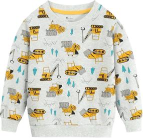 img 2 attached to Dinosaur Sweatshirt Toddler T Shirt Clothes Boys' Clothing : Fashion Hoodies & Sweatshirts