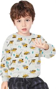 img 4 attached to Dinosaur Sweatshirt Toddler T Shirt Clothes Boys' Clothing : Fashion Hoodies & Sweatshirts