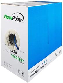 img 3 attached to Высокопроизводительный Ethernet-кабель NavePoint Cat6 (CCA) - 1000 футов, синего цвета, массивный, 550 МГц, 23 AWG, 4 пары, UTP.