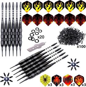 img 3 attached to ROOBEEO Soft Tip Darts 12 Pack 18g Professional Plastic Tip Darts Set with Extra 🎯 Dart Tips, Flights, and Dart Tools for Electronic Dart Board – Nickel Plated Barrels & Aluminum Shafts