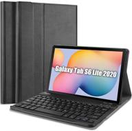 💼 procase keyboard case for galaxy tab s6 lite 10.4 inch 2020 - slim lightweight smart cover with wireless keyboard and s pen charging - black logo