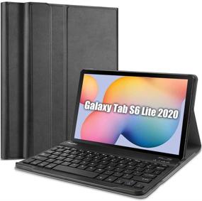 img 4 attached to 💼 ProCase Keyboard Case for Galaxy Tab S6 Lite 10.4 Inch 2020 - Slim Lightweight Smart Cover with Wireless Keyboard and S Pen Charging - Black