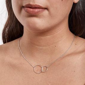 img 2 attached to Dear Ava Necklace Interlocking Silver Plated Brass