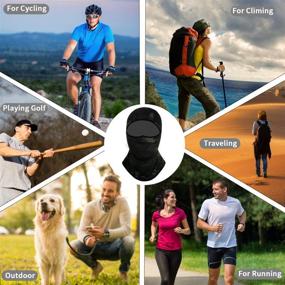 img 1 attached to 🚴 Achiou Balaclava Face Mask: Ultimate UV Protection Ice Silk Mask for Men and Women - Perfect for Cycling, Climbing, and Running