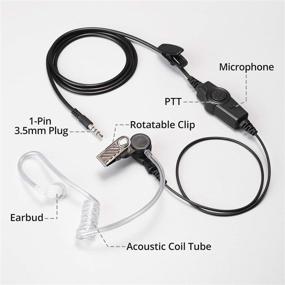 img 3 attached to 📻 Radioddity 1-Pin Walkie Talkies Acoustic Tube Earpiece: Enhanced Communication with Earmold Earbud, Compatible with FS-T1, FS-T2 (2 Pack)