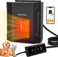 🔥 outdoor dog house heater with thermostat & timer - 300w pet house heater for optimal temperature control, adjustable settings & 6ft anti-chew cord for easy installation логотип