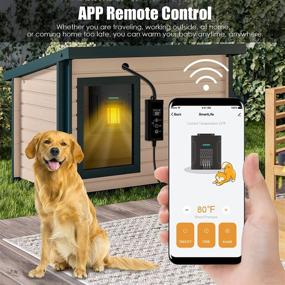 img 2 attached to 🔥 Outdoor Dog House Heater with Thermostat & Timer - 300W Pet House Heater for Optimal Temperature Control, Adjustable Settings & 6FT Anti-Chew Cord for Easy Installation