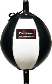 img 4 attached to 🥊 Pro Impact Authentic Leather Double-End Boxing Punching Bag - Speed & Dodge Training Ball Set - Includes Cords & Hooks for Gym Workout, MMA, Muay Thai