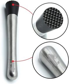 img 2 attached to 🍹 Premium 8-inch Stainless Steel Kitchen Rest Muddler - Essential Bar Tool for Crafting Mojitos and Fruit Cocktails at Home