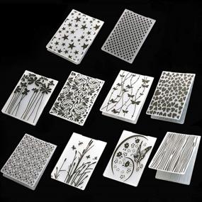 img 4 attached to 🎨 Versatile 10-Pattern Plastic Template for Card Making, Scrapbooking, and Cake Decorating: Enhance Your Wedding Decorations, Photo Albums, and Party Supplies