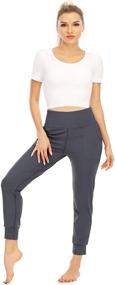 img 2 attached to 🏃 KEDFAN Women's High Waist Activewear Joggers with Pockets - Ideal Sweatpants for Yoga, Workouts, and Running