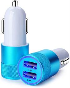 img 4 attached to 🔌 Smart Port Car Charger, Sicodo 3.4A Dual Pack USB Charger for iPhone X 8 7 6S 6 Plus, 5 SE 5S 5C, Galaxy S9 S8 S7 S6 Edge, Note 8 4, LG G6 G5 V10 V20, Nexus 5 X 6P, Pixel, iPad Pro - Portable