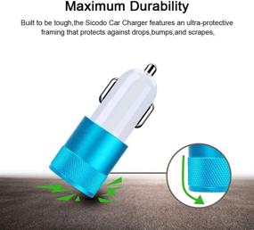 img 2 attached to 🔌 Smart Port Car Charger, Sicodo 3.4A Dual Pack USB Charger for iPhone X 8 7 6S 6 Plus, 5 SE 5S 5C, Galaxy S9 S8 S7 S6 Edge, Note 8 4, LG G6 G5 V10 V20, Nexus 5 X 6P, Pixel, iPad Pro - Portable