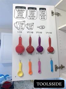 img 2 attached to 📐 Kitchen Conversion Measurement Decals - 12" x 12" Vinyl Wall Decor with Cooking Measurement Chart - Ideal Tool for Kitchen Cabinets