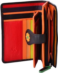 img 2 attached to Stylish and Functional Visconti Spanish DS-82 Women's Floral Multi Colored Bifold Wallet from Daisy Collection - Black Multi, Medium