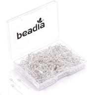 beadia 20mm 500pcs open eye silver head pins for diy jewelry making - high-quality crafting supplies logo