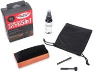 комплект для очистки виниловых пластинок ultimate vinyl record cleaning kit: решение 5 в 1 с мягкой бархатной щеткой, очистительной жидкостью, чистильщиком стилуса и сумкой для переноски. логотип