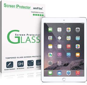 img 4 attached to 📱 Защитная пленка для экрана amFilm Glass для iPad 9.7 6го/5го поколения: закаленное стекло, совместима с Apple Pencil