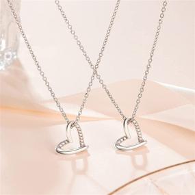 img 2 attached to 🎁 Shonyin Mother Daughter Necklaces Set: Perfect Mommy and Me Love Heart Jewelry Gift for Christmas and Birthdays