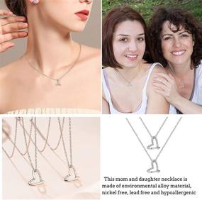 img 3 attached to 🎁 Shonyin Mother Daughter Necklaces Set: Perfect Mommy and Me Love Heart Jewelry Gift for Christmas and Birthdays