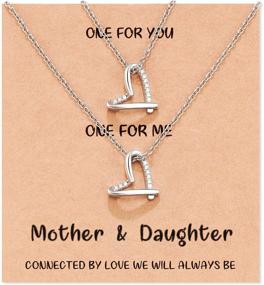 img 4 attached to 🎁 Shonyin Mother Daughter Necklaces Set: Perfect Mommy and Me Love Heart Jewelry Gift for Christmas and Birthdays