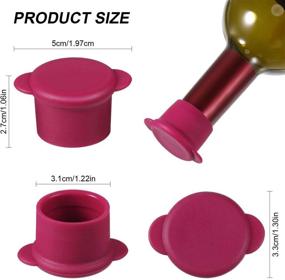img 1 attached to 🍾 Vitrix Kitchenware Silicone Bottle Caps – Reusable and Unbreakable Wine/Beer Sealer Covers for Extended Freshness – Air Tight Seal, Set of 5