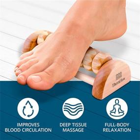 img 1 attached to 👣 TheraFlow Foot Massager Roller - Alleviate Foot Arch Pain, Plantar Fasciitis, Muscle Aches, Soreness. Enhances Myofascial Release to Induce Relaxation. Eases Foot Tension/Tightness. Reflexology Tool