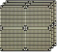 🍪 electrocookie pcb prototype board: premium snappable strip board for arduino diy soldering projects (3 pack, gold-plated) logo