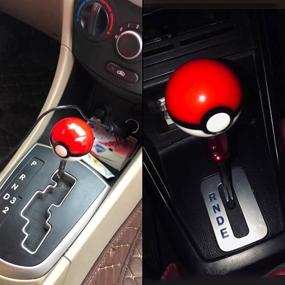 img 3 attached to 🔴 WENJTP Universal Pokeball Pikachu Poke Ball Manual Gear Shift Shifter Knob JDM Round Shift Head - Efficiently Compatible with M81.25, M101.25, M101.5 Adapter (Pokeball)