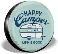 🚌 durable waterproof uv sun wheel cover for happy campers: perfect fit for trailer, rv, suv, and more (14 inch) logo