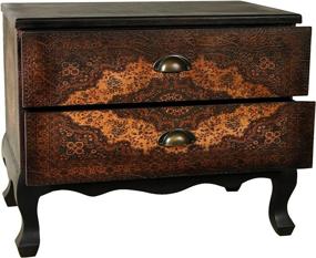 img 2 attached to 🗄️ Olde-Worlde Euro Two Drawer Cabinet by Oriental Furniture