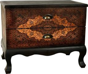 img 4 attached to 🗄️ Olde-Worlde Euro Two Drawer Cabinet by Oriental Furniture