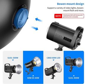 img 2 attached to Enhance Your Photo Studio Lighting with Neewer's 21.6 inches Strobe Flash Light Reflector Beauty Dish