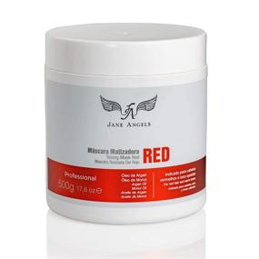 img 4 attached to 🔴 Jane Angels Red Hair Mask: Brazilian Hydration Mask with Ojan Oil + Murumuru for Color Depositing & Salon-Quality Results (Red Mask)