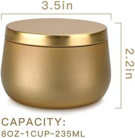 img 2 attached to 🕯️ 24-Pack Nachy Candle Tins - 8 oz Large Metal Cans with Lids for Candle Making, Kitchen Spices, Candies, and More - Portable Round Travel Tin Empty Storage Container - 3-Color Variety