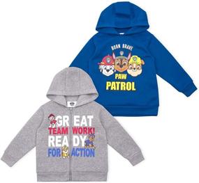 img 3 attached to 👦 Boys' Nickelodeon Paw Patrol Hoodie Sweatshirt 2-Pack Clothing Set