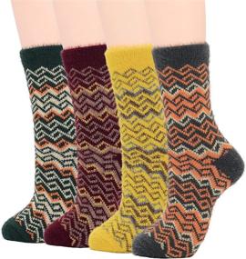 img 4 attached to ❄️ Winter Warm Women's Hiking Socks - Athletic Ankle Wool Socks for Outdoor Activities - Thick Cashmere Blend Socks