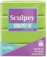 sculpey iii polymer oven-bake clay, granny smith green – non toxic, 2 oz. bar – ideal for modeling, sculpting, holiday crafts, diy, mixed media and school projects - perfect for kids & beginners! logo