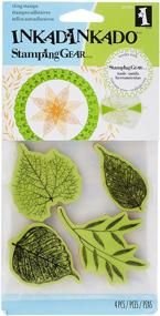 img 1 attached to 🍃 Inkadinkado Stamping Gear Cling Stamps: Fossil Leaves Designs | Shop Now