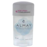 🌿 almay sensitive skin clear gel anti-perspirant & deodorant - fragrance free, 2.25 ounce: gentle protection for sensitive skin logo