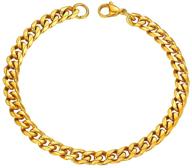 🔗 prosteel 316l stainless steel cuban link bracelets: hypoallergenic, nickel-free jewelry for men and women in gold/black/silver tone – 7.5"/8.26", complete with gift box logo