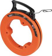 🐠 klein tools 56331 fish tape: efficient steel wire puller with double loop tip - optimized housing and handle, 1/8-inch x 50-foot logo